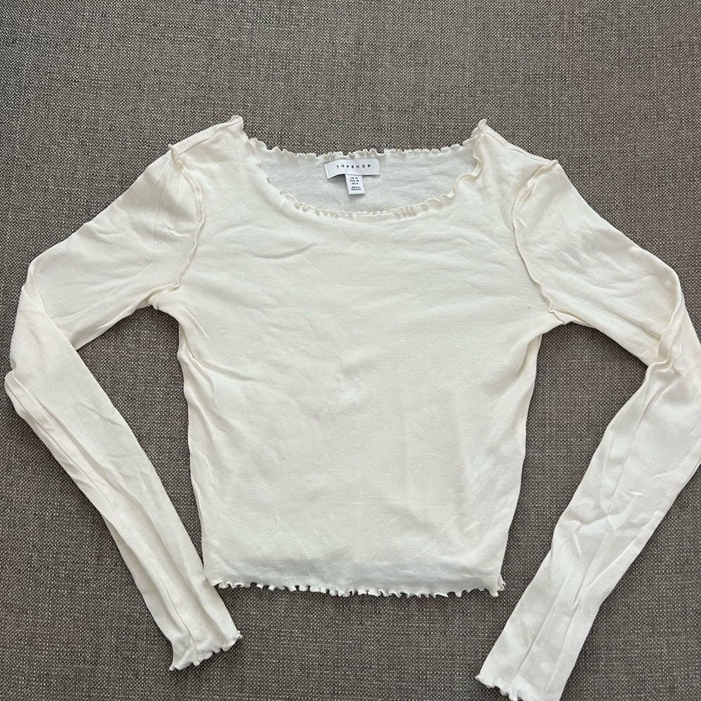 Women's Cream Long Sleeve Top